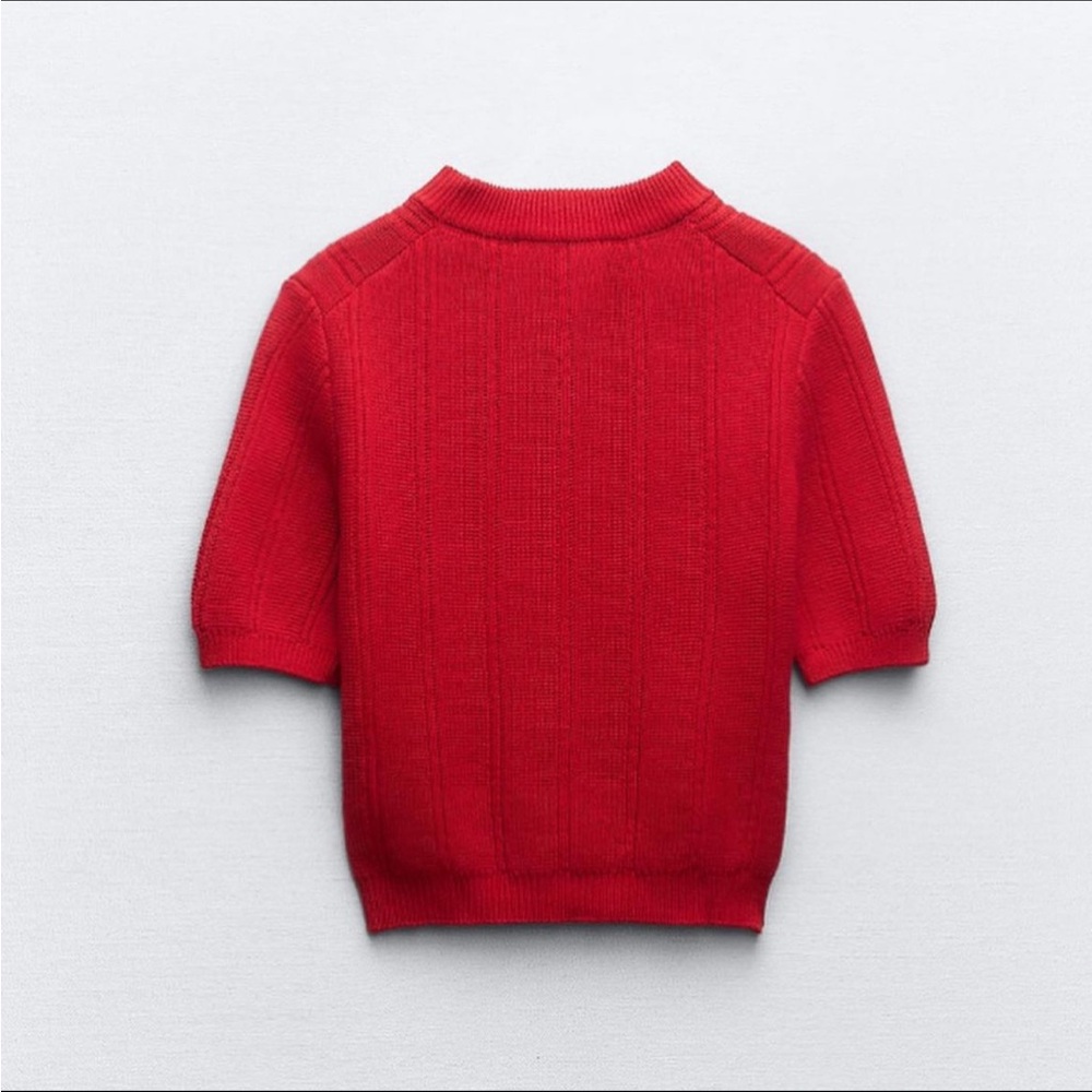 ZARA CROP KNIT SWEATER - Picture 5 of 6